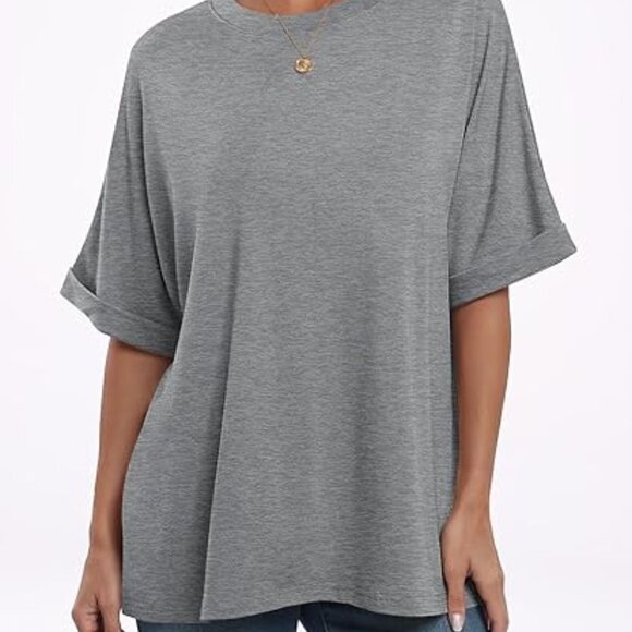 Women's Oversized T Shirts Short Sleeve - Picture 2 of 3